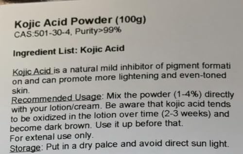Kojic Acid Powder 99.5% Pure - 100g Rice Essence