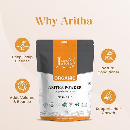 Organic Aritha Powder 227g - Natural Hair Cleanser & Conditioner