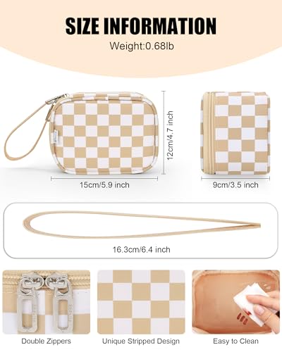 Relavel Mini Makeup Bag with LED Mirror, Rechargeable