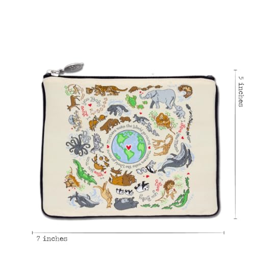 Catstudio Zipper Pouch, Celebrating Moms Embroidered Design, Purse Organizer, Travel Essentials, Travel Toiletry Bag, Ideal Gift for Mom, Makeup Bag, Dog Treat Pouch, Purse