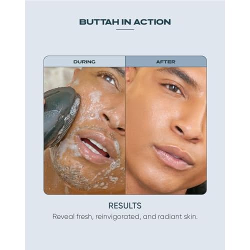 Buttah Skin by Dorion Renaud Buttah Vibe Cleansing Brush with Stand ? New & Improved Technology for Deep Cleansing & Gentle Exfoliation - Sonic Pulsating Face Brush - 2-Speed for Men & Women