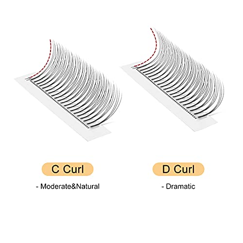QUEWEL Volume Lash Extensions 3D 0.10mm C Curl Mix-8-15mm Short Stem Premade Fans Soft Optinal 3D 4D 5D 6D 7D 8D 0.07/0.10mm C/D 8-20mm Mix-9-16mm 12-15mm 8-15mm (3D 0.10C MIX8-15)