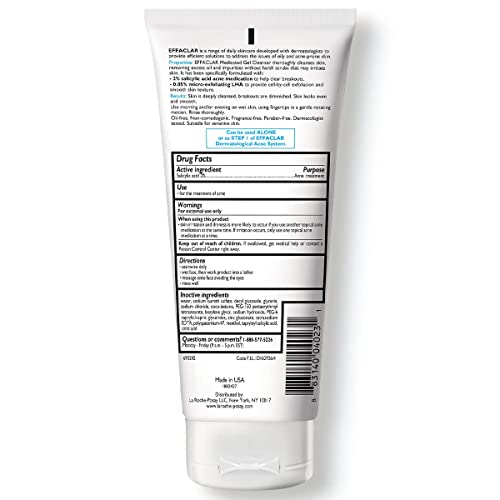 La Roche-Posay Effaclar Medicated Gel Cleanser 2% Salicylic Acid