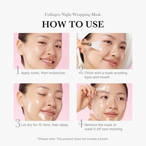 medicube All Day Glass Glow Skin Duo: Collagen Overnight Wrapping Peel Off Facial Mask Pack and Salmon DNA PDRN pink collagen jelly gel mask (4ea)