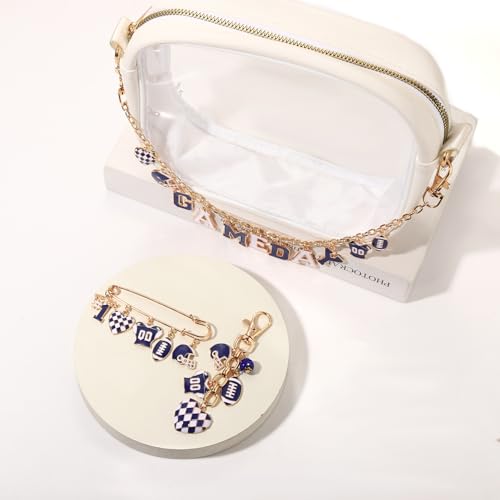 Football Bag Charms Keychain Set for Women & Men
