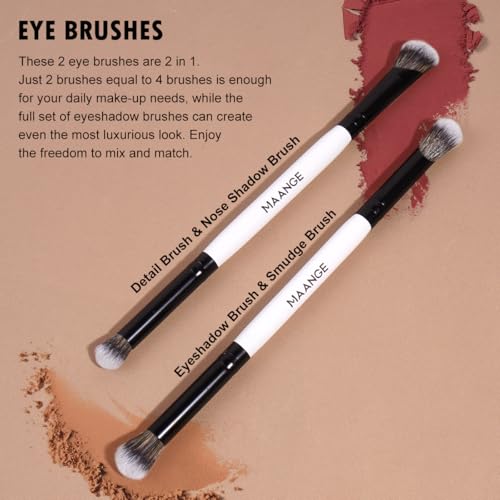 MAANGE 3-Piece Professional Makeup Brush Set for Flawless Application