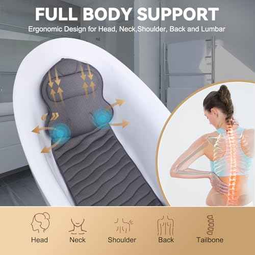 Extra Thick Full Body Bath Pillows for Bathtub- Luxury Bath Cushion for Head, Neck and Back Support, Soft Bath Pillow for Tub, Comfort Relaxation Spa Gifts Bathtub Accessories for Women