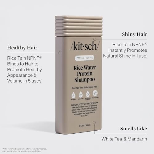 Kitsch Rice Water Shampoo and Conditioner Set for Hair Growth & Volume