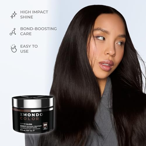 XMONDO Dark Brown Color Depositing Mask, 8 oz Semi-Permanent Hair Dye