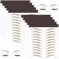 10 Sheets 110 Pairs 4D Hair-Like Waterproof Eyebrow Tattoos, Brown Tattoo Eyebrows Sticker Pairs, Temporary Brow Tattoos Grooming Shaping Stickers in Arch Style for Women Brown15