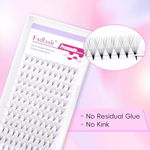 FADLASH Premade Volume Lash Fans 10D 0.07 D Curl 8-14mm