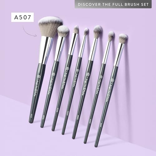BK BEAUTY - ANGIE HOT & FLASHY A507 ANGLED BLUSH BRUSH ? For Blush, Bronzer & Contour, Fluffy Angled Brush for Seamless, Streak-Free Finish