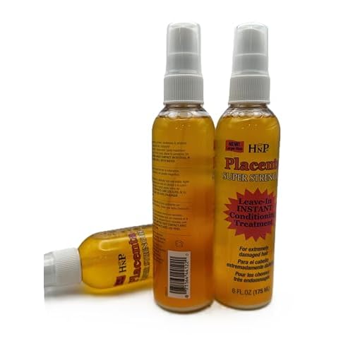 Hask Placenta Leave-In Conditioning Treatment Super Strength 6 Ounce (175ml) (3 Pack)