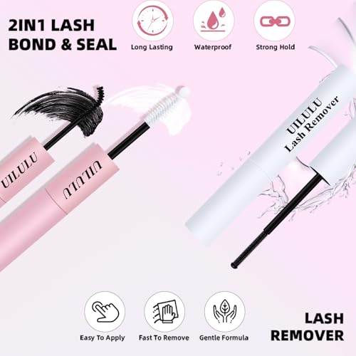 Uilulu Bond & Seal White Set - Waterproof Lash Adhesive & Remover 15ml