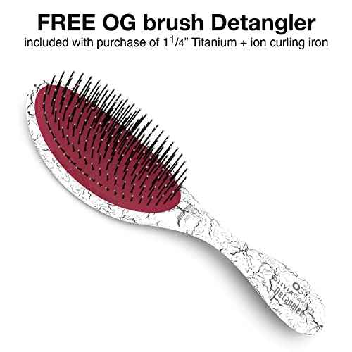 Olivia Garden Titanium + Ion High Performance Professional Curling Iron - Dual Voltage, Snag-Free Styling - Fast Heat Up to 455¡ÆF with Heat Resistant Heat Mat/Pouch