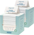 Cliganic XL Face Towels 100 Count - Disposable Makeup Remover Wipes (50 Count Pack of 2)