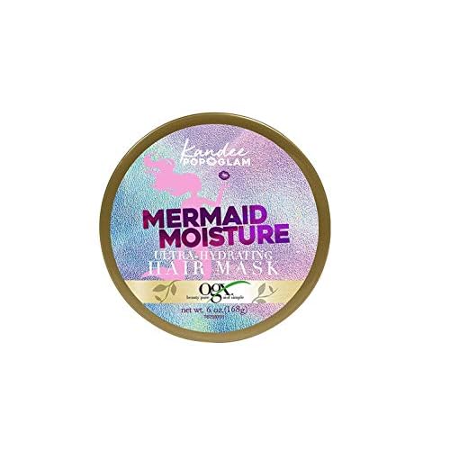 OGX Kandee Johnson Collection Mermaid Moisture Deep Conditioning Hair Mask for Color-Treated Hair, Sulfate-Free Surfactants Moisturizing Treatment for Dry Damaged Hair, 6 oz, Floral