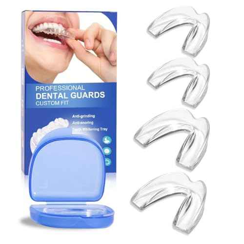 Mouth Guard for Grinding Teeth at Night,Mouthguards for Grinding of Teeth Protection for Teeth,Reusable Teeth Grinding,for Teeth Grinding, Night Guards for Teeth Grinding(4 Pack/Two Size)