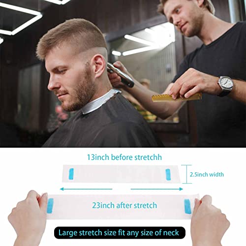 10 Rolls Disposable Barber Paper Neck Strips, 1000 Count, 2.6 x 13 Inches, Professional Stretchy Paper Neck Band Protector Hairdressing Accessory Tool