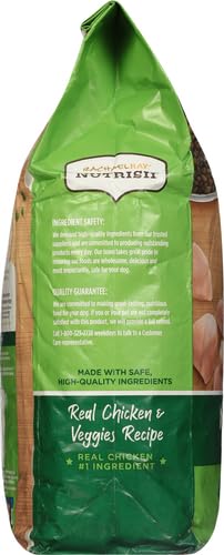 Rachael Ray Nutrish Premium Natural Dry Dog Food with Added Vitamins, Minerals & Taurine, Real Chicken & Veggies Recipe, 6 Pounds (Packaging May Vary)