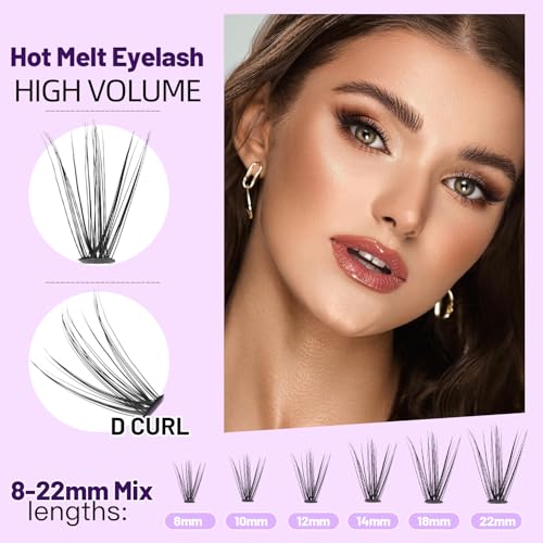 20D Individual Cluster Eyelash Extensions 240pc Mix