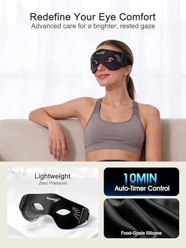 Gracekey Rechargeable Red Light Therapy Eye Mask - 3 Color Modes