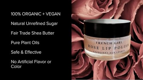 French Girl Rose Lip Scrub - Organic Sugar Exfoliator