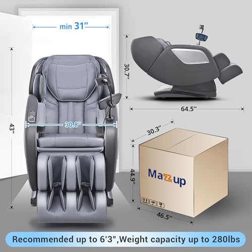 Mazzup Full Body Zero Gravity Shiatsu Massage Chair with Heat