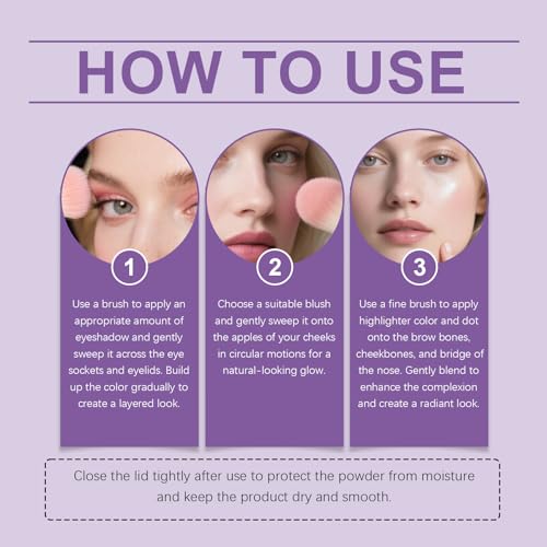 Eye & Cheek Palette - 4-In-1 Makeup Kit with Eyeshadow & Highlighter