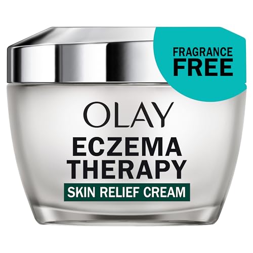 Olay Sensitive Eczema Therapy Face Moisturizer Skin Relief Cream, 1.7 fl oz Fragrance-Free Skin Care Treatment with Colloidal Oatmeal