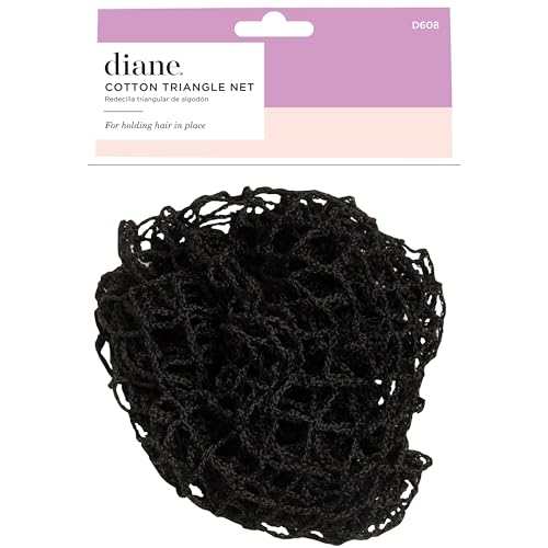 Diane Extra Large Cotton Triangle Hair Net for Salons, Home Styling, Curl Setting, Securing Hair in Place, and Protecting Hair While Drying or Sleeping