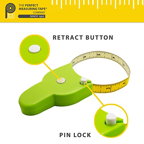 Perfect Body Tape Measure - 80 Inch Automatic Telescopic Tape Measure - Retractable Measuring Tape for Body: Waist, Hip, Bust, Arms, and More (Green - 80 inch)