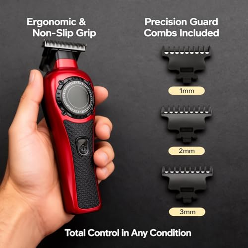 TARSHYRY Professional Barber Hair Clippers for Men, Rechargeable Hair Trimmer Kit for Home and Salon Grooming, High Power Low Noise,Ergonomic Design Electric Hair Trimmer