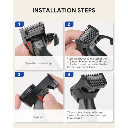 14-in-1 Adjustable Guards Comb Compatible with O Blade QP2724 QP2834 QP2520/30 QP2620/30, Lengths from 0.4-10mm, with Skin Protector, Body Comb for Hybrid Electric Trimmer Attachments