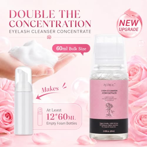 ACTROL Lash Shampoo Concentrate - 60ml Refill Makes 12 Bottles