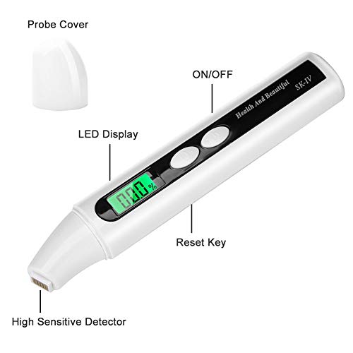 Digital Skin Hydration Tester & Oil Analyzer with LCD Display