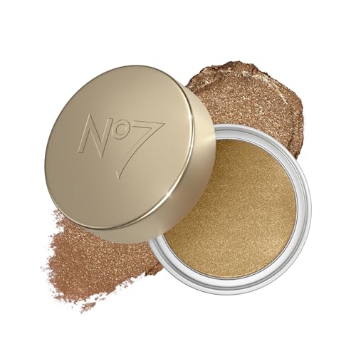 No7 Pro Artist Gilded Glimmer Cream Eyeshadow Candlelight 3.4g - High-Impact, Buildable Shine