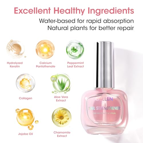 GELLEN 8-in-1 Nail Strengthener & Growth Serum for Damaged Nails