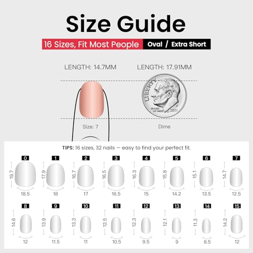 CurvLife Extra Short Oval Press On Nails, Nude Peach Pink, Soft Gel