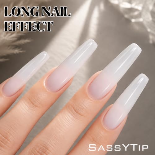 SASSYTIP Milky White Gel Nail Polish for DIY Manicure & Salon Use