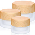 Geiserailie Glass Cosmetic Sample Jars - Leak Proof, 3 Sizes