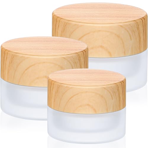 Geiserailie Glass Sample Jars - Leak-Proof Cosmetic Containers (3 Pack)