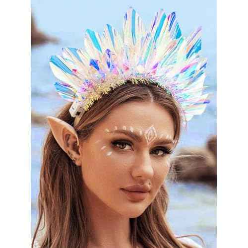 Light Up Crown Rave Hair Accessories Led Costume Headpiece For Women