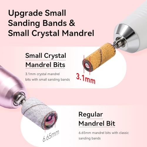 Makartt Nail Drill Bits Sanding Bands Set - 100 PCS Grits 80/120/180/240