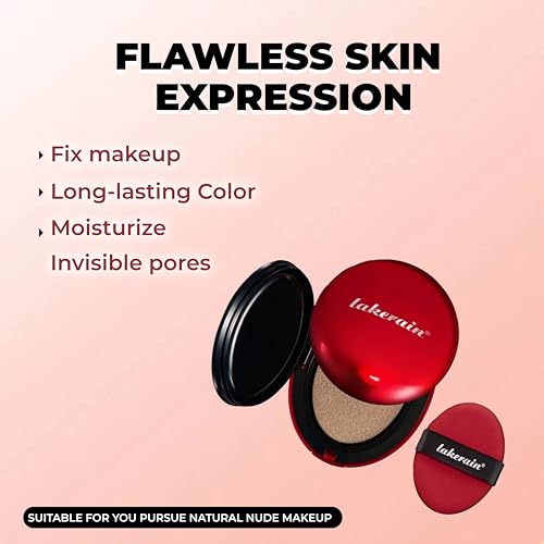 Cushion Foundation ? Hydrating Velvet Matte Finish, 24H Long-Lasting Waterproof Korean BB Cream Compact, Breathable Skincare Base with 3 Shades (Ivory, Beige, Latte) (02#BEIGE)