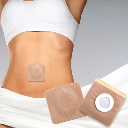 50pc Castor Oil Belly Patches - Self-Adhesive Organic Cotton