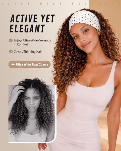 Extra Wide Headbands for Women 6 Pack, Non Slip Soft
