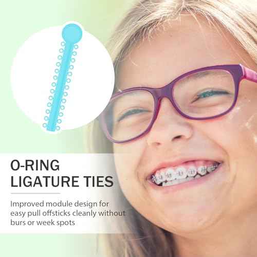 1040 Pcs Multi-Color Rubber Bands, Orthodontic Ligature Ties Kit - O-rings Braces Dental Ties for Orthodontic Procedures and Dental Braces (40 items)