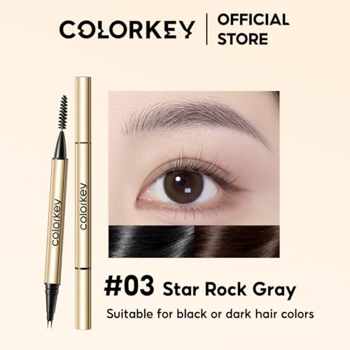 COLORKEY 3D Waterproof Eyebrow Pen Dual Tip – Star Rock Gray