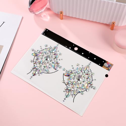 Rhinestone Body Gems Stickers - Reusable Face & Chest Jewelry
